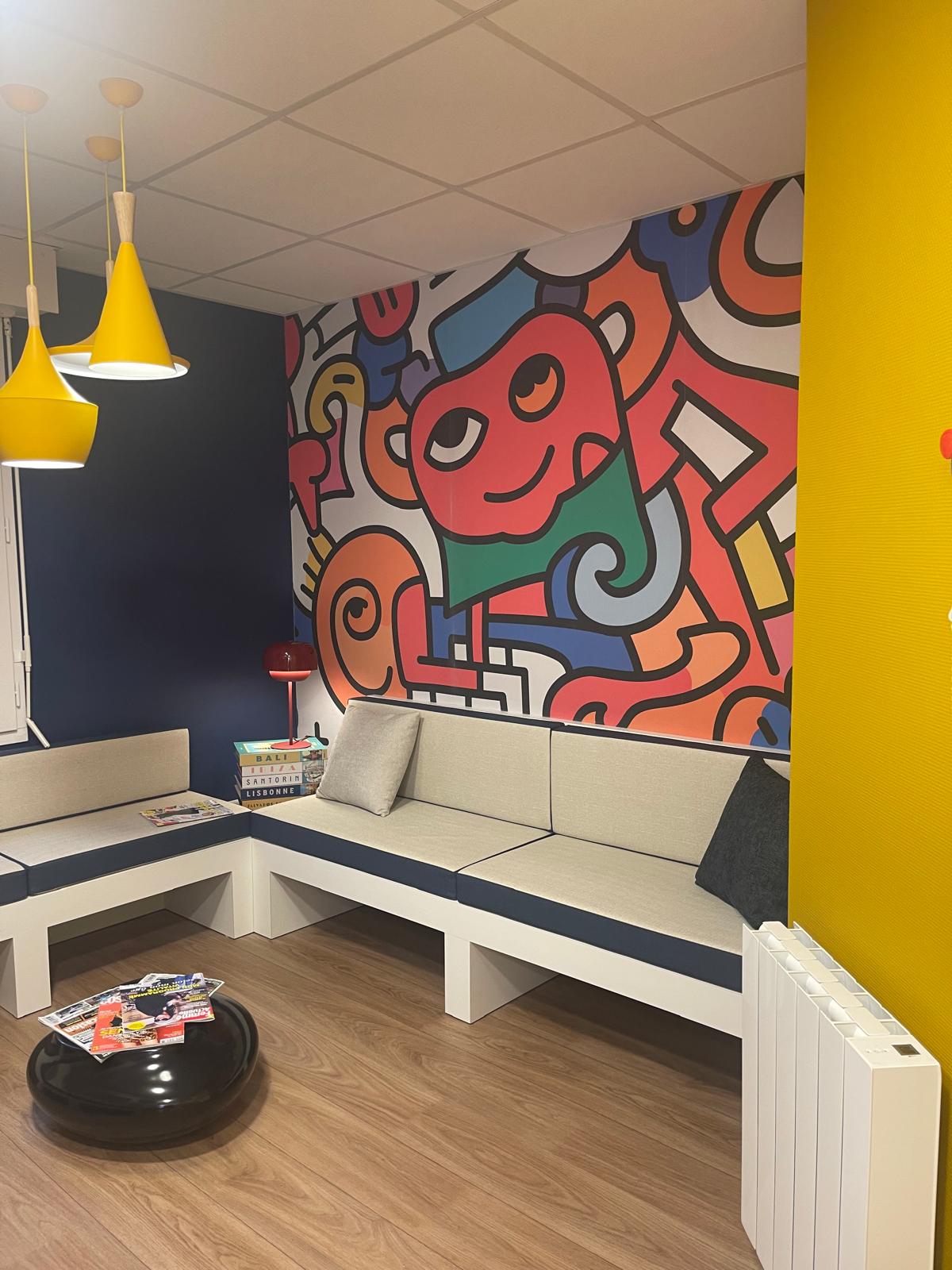 Agencement cabinet dentaire Bretagne salle d'attente